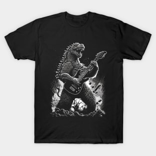 Godzilla Playing a Guitar T-Shirt